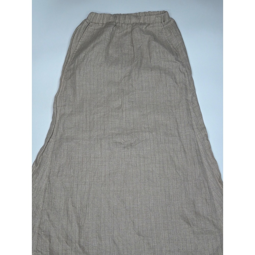 Women's Beige Maxi Skirt - Soft Elastic Waist